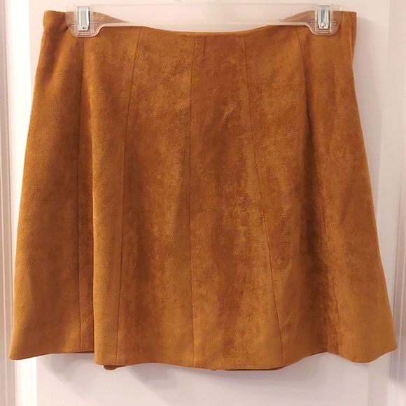 Small Suede Altar'd State Snap Skirt - Picture 2 of 3